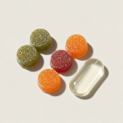 Assortment of CBD gummies representing full-spectrum, broad-spectrum, and isolate types
