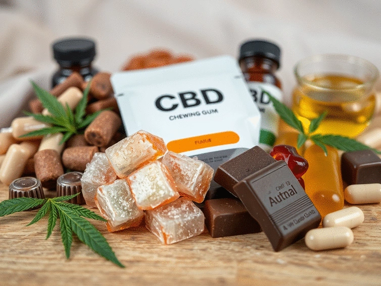 How fast does CBD absorb from chewing gum compared to other CBD edibles?